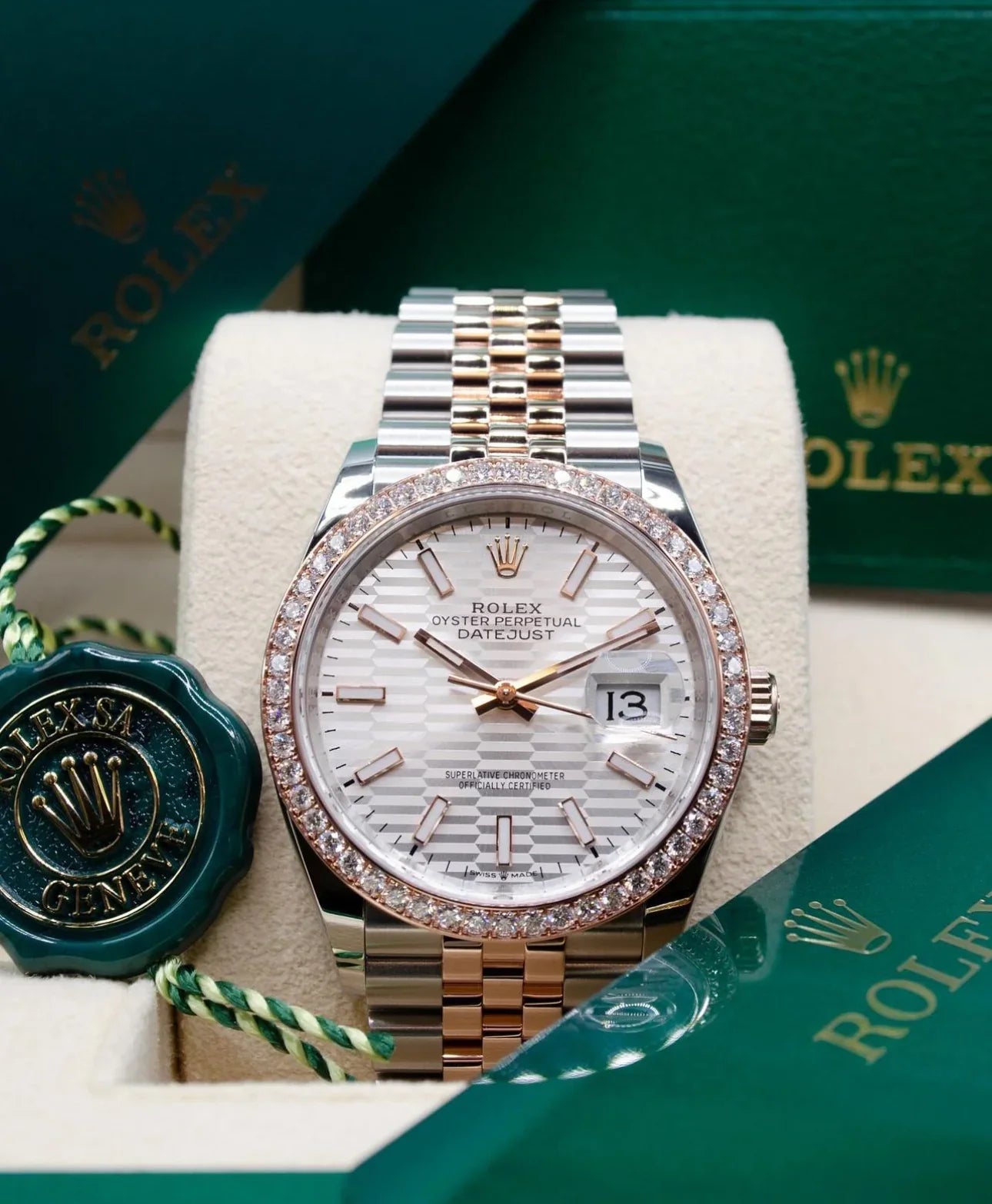 ROLEX DATEJUST JUBILEE "LAS VEGAS" DIAMANT ROSE'