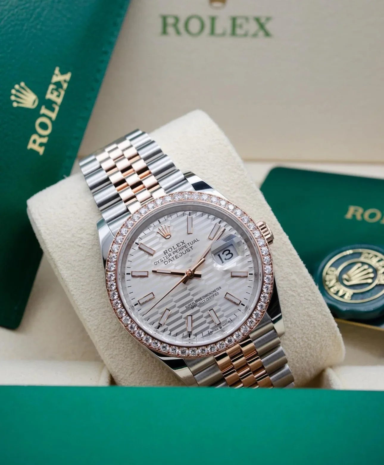 ROLEX DATEJUST JUBILEE "LAS VEGAS" DIAMANT ROSE'