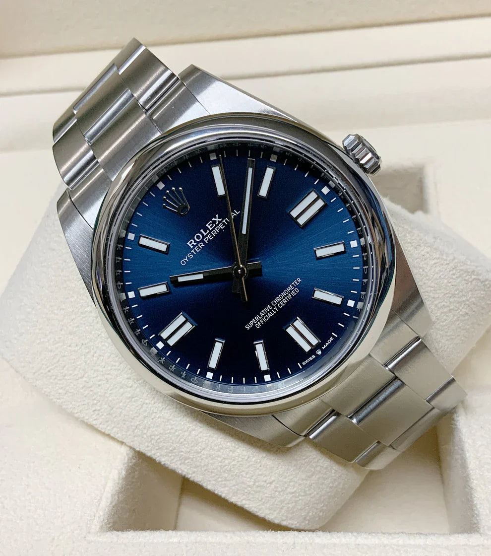 Oyster Perpetual 41 124300 Cadran bleu