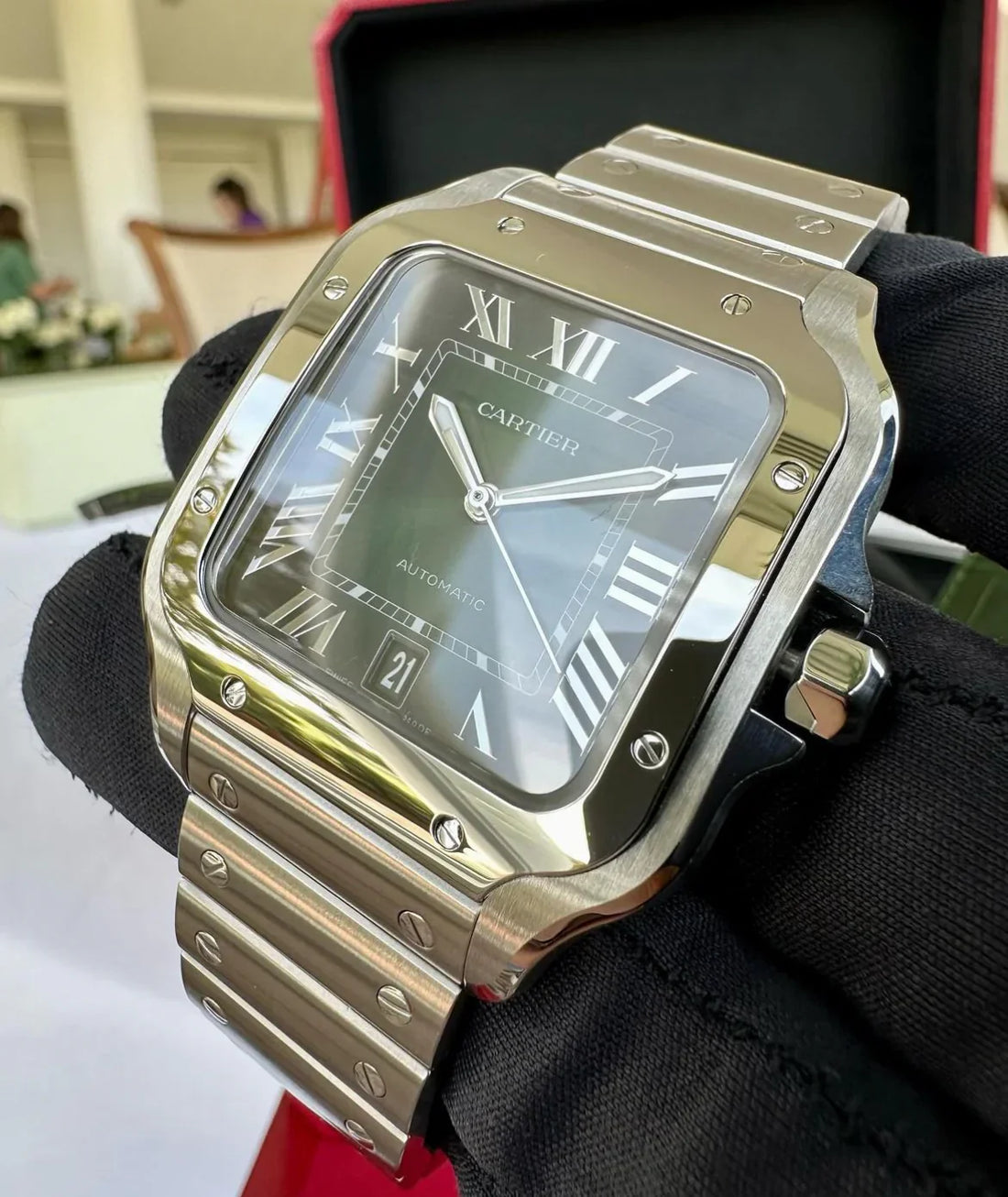 CARTIER SANTOS GREEN DIAL