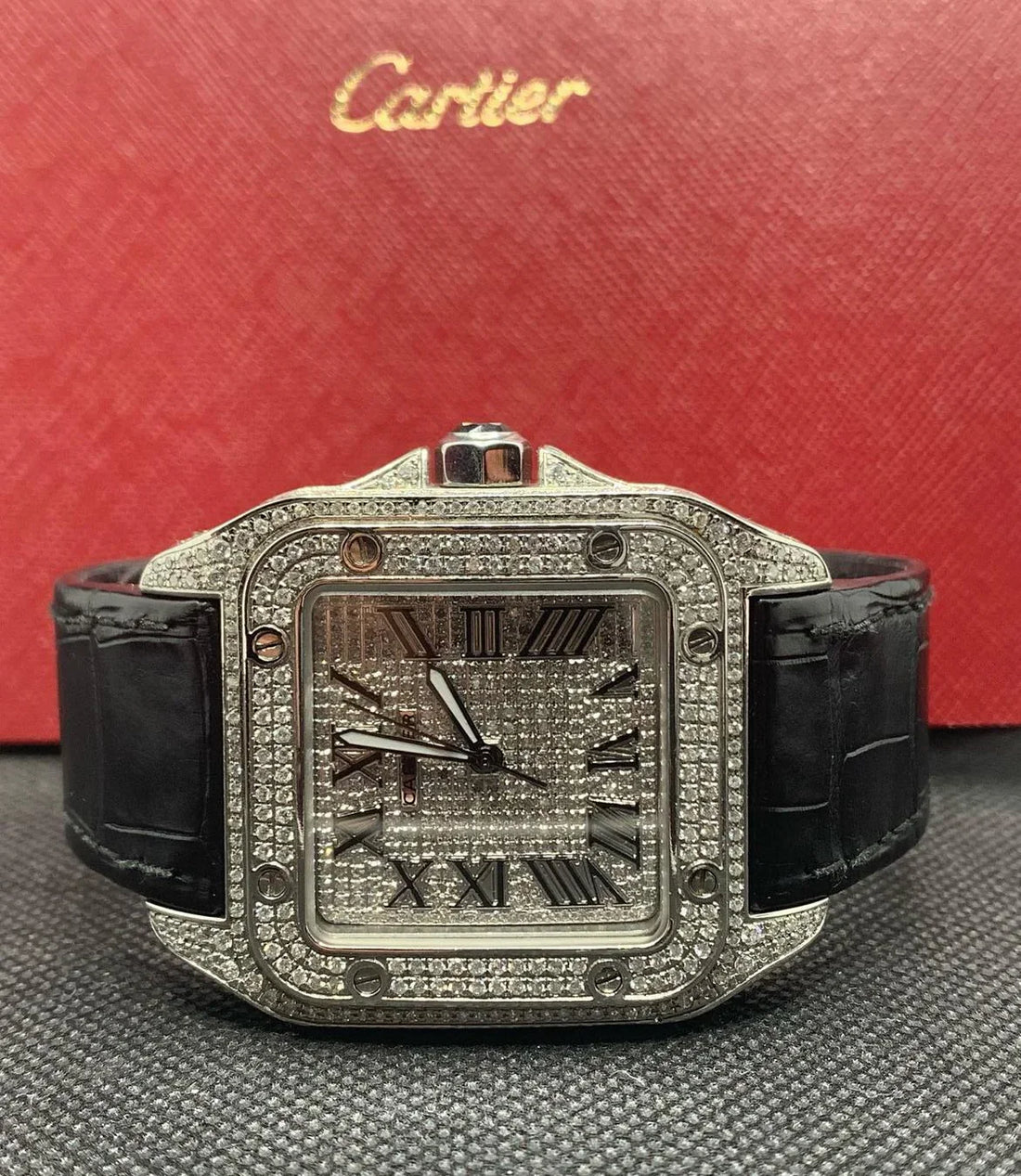 CARTIER SANTOS DIAMANT NOIR