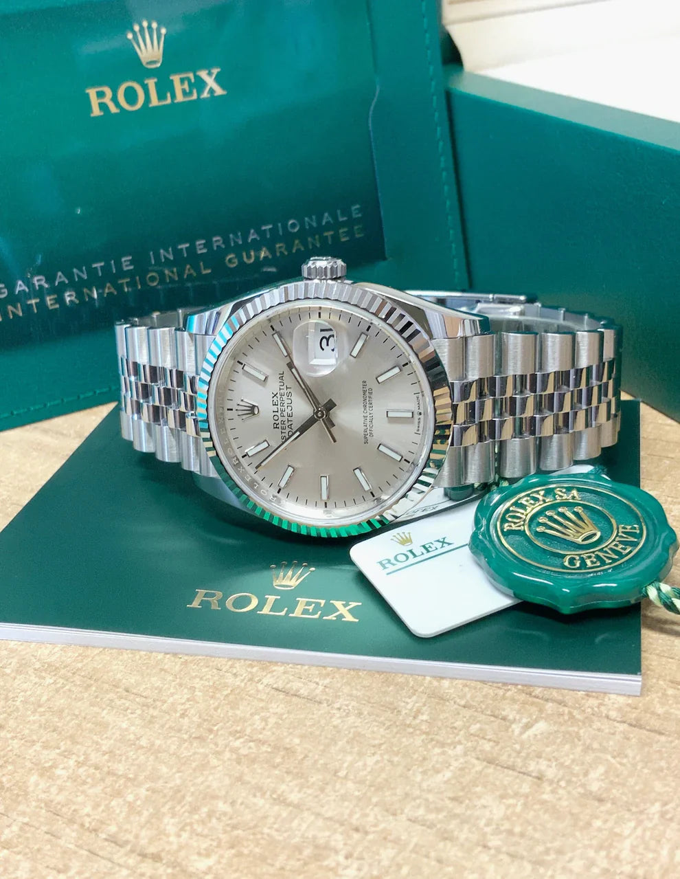 INDICES GRIS DATEJUST 36 MM