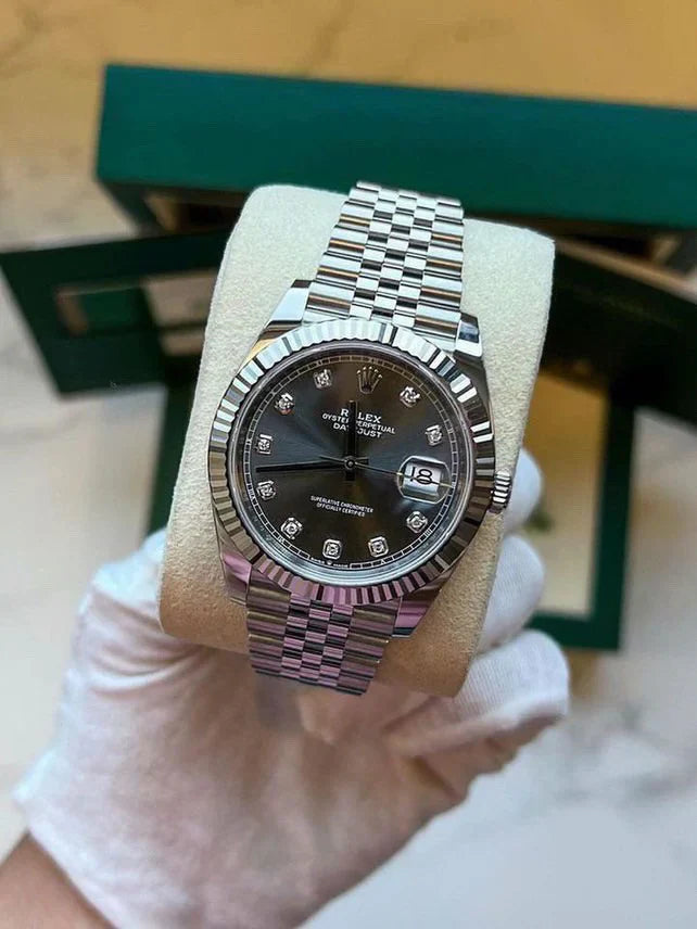 ROLEX DATEJUST JUBILÉE DIAMANT GRIS 