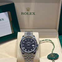 ROLEX DATEJUST JUBILEE BLACK DIAL DIAMOND