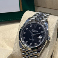 ROLEX DATEJUST JUBILEE BLACK DIAL DIAMOND