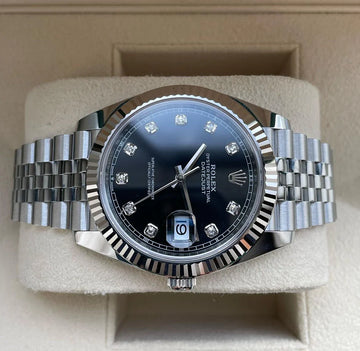 ROLEX DATEJUST JUBILEE CADRAN NOIR DIAMANT 