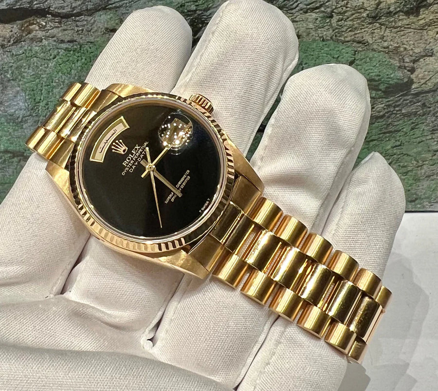 Rolex Day-Date 36mm 18238 Onyx Dial