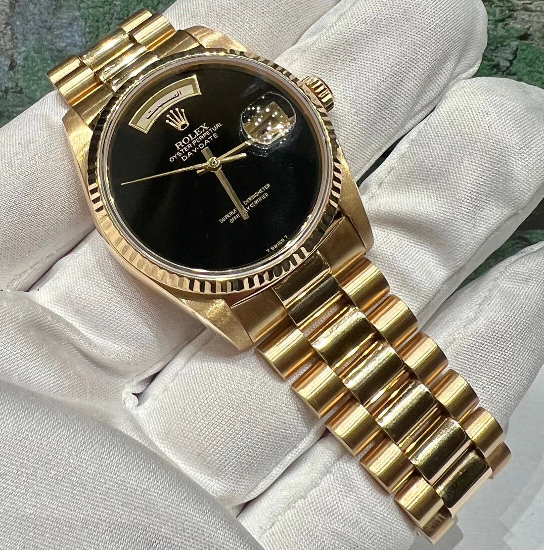 Rolex Day-Date 36mm 18238 Onyx Dial