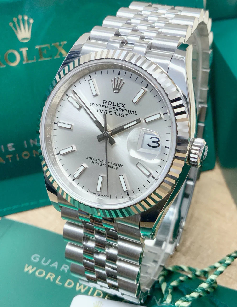 DATEJUST 36 MM INDICI GRIGIO