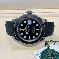 Cadran noir oysterflex Yacht-Master 42 mm en or blanc