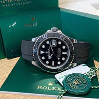 Cadran noir oysterflex Yacht-Master 42 mm en or blanc